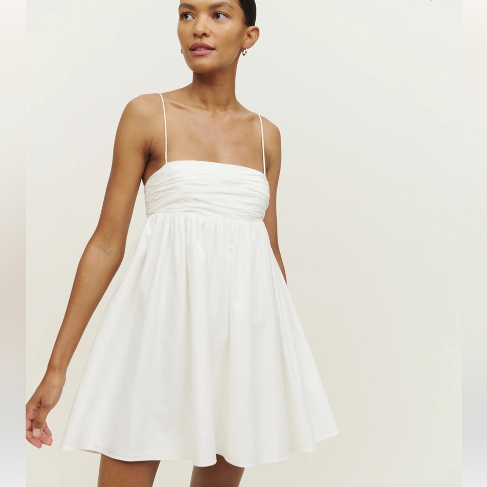 **SOLD** REFORMATION Catarina White Linen Dress